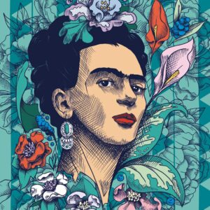 Quebra-cabeça "Perfil" - Artista Frida Kahlo - Projeto Mulheres - 48 peças - Arte