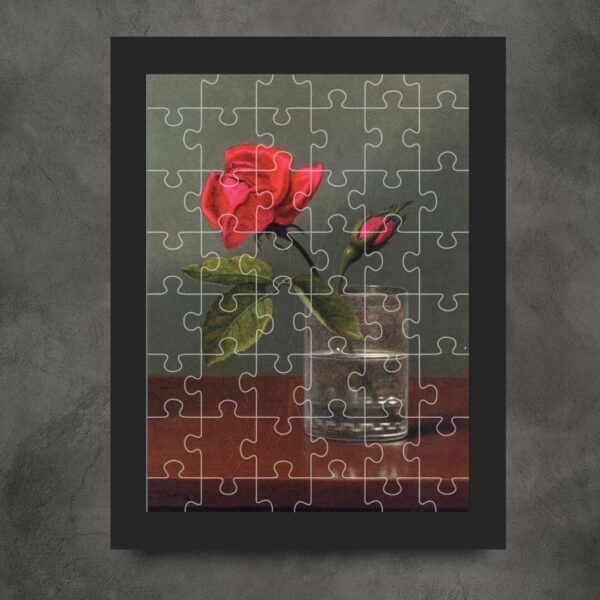 Quebra-cabeça "Rose" - obra do artista Martin Heade - 48 peças - Montado