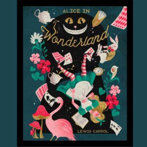 Arte do quebra-cabeça 500 peças - "Alice no país das maravilhas" - Projeto Mulheres - Artista Camila Gray