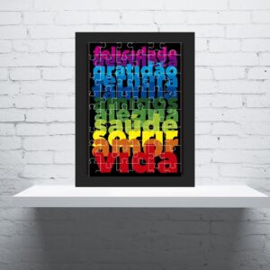 Quebra-cabeça "Palavras Coloridas" - Série Puzzle Mensagem - 48 peças - Ambientação