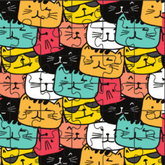 Quebra-cabeça "Cool Cats" - Série Puzzle Mensagem - 48 peças - Arte