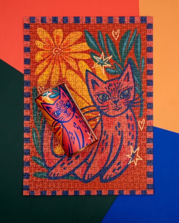 Quebra-cabeça Gata no Jardim – 500 peças | Ju Rumple